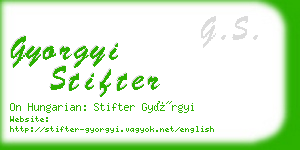 gyorgyi stifter business card